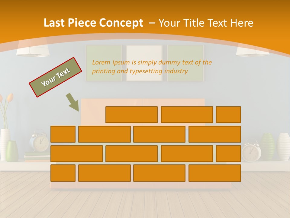 Colorful Contemporary Bedroom PowerPoint Template
