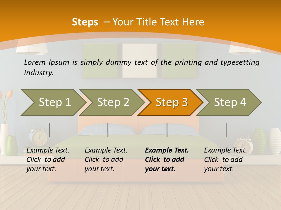 Colorful Contemporary Bedroom PowerPoint Template