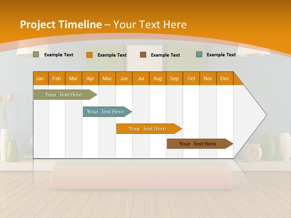 Colorful Contemporary Bedroom PowerPoint Template