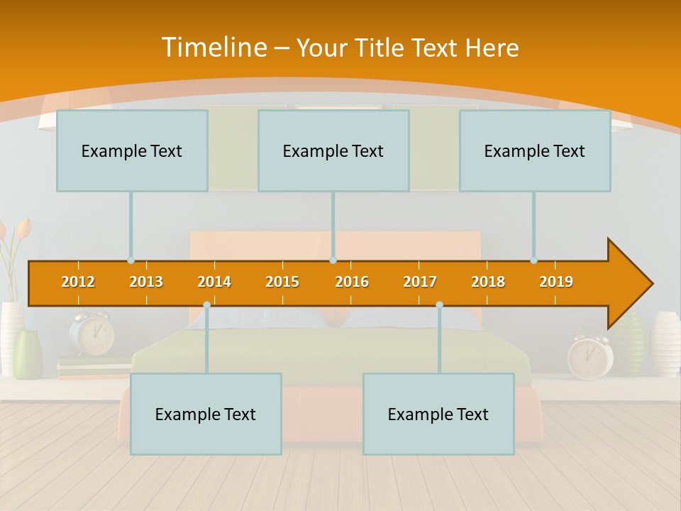 Colorful Contemporary Bedroom PowerPoint Template