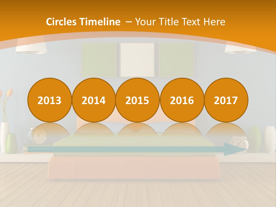 Colorful Contemporary Bedroom PowerPoint Template