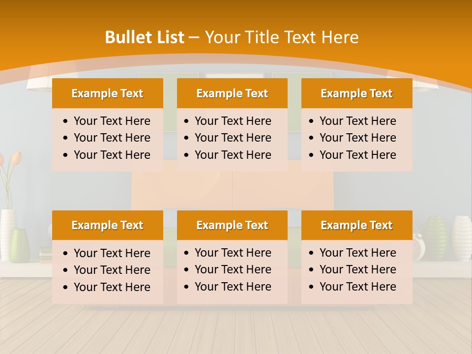 Colorful Contemporary Bedroom PowerPoint Template