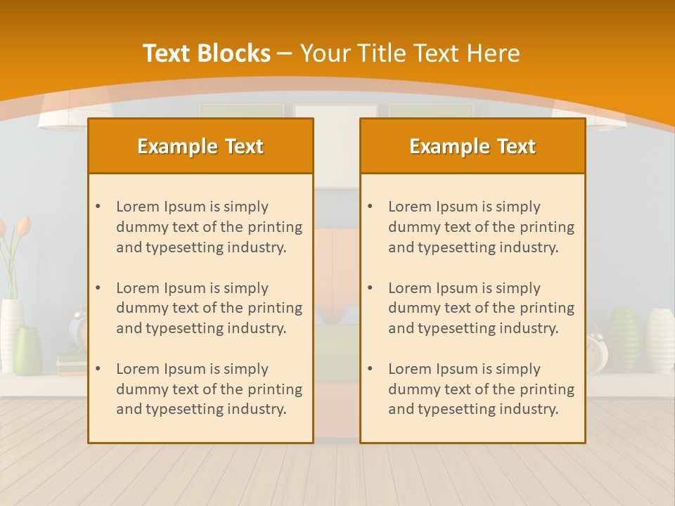 Colorful Contemporary Bedroom PowerPoint Template