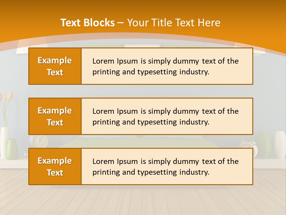 Colorful Contemporary Bedroom PowerPoint Template