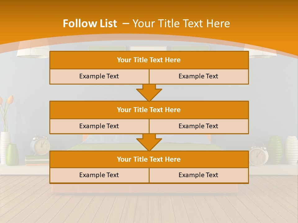 Colorful Contemporary Bedroom PowerPoint Template