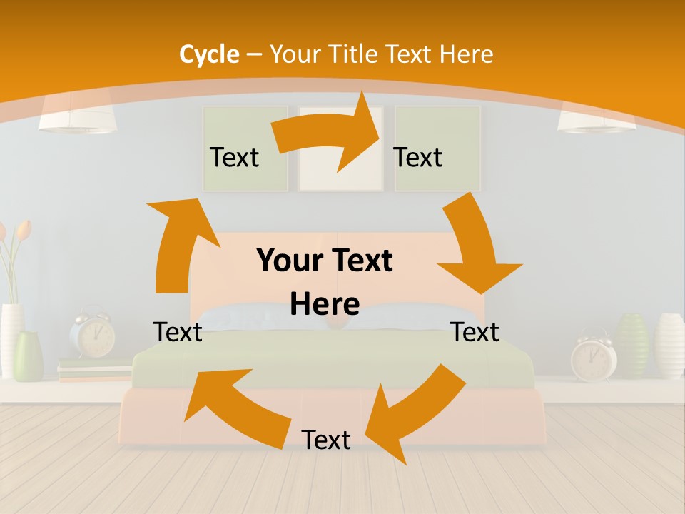 Colorful Contemporary Bedroom PowerPoint Template