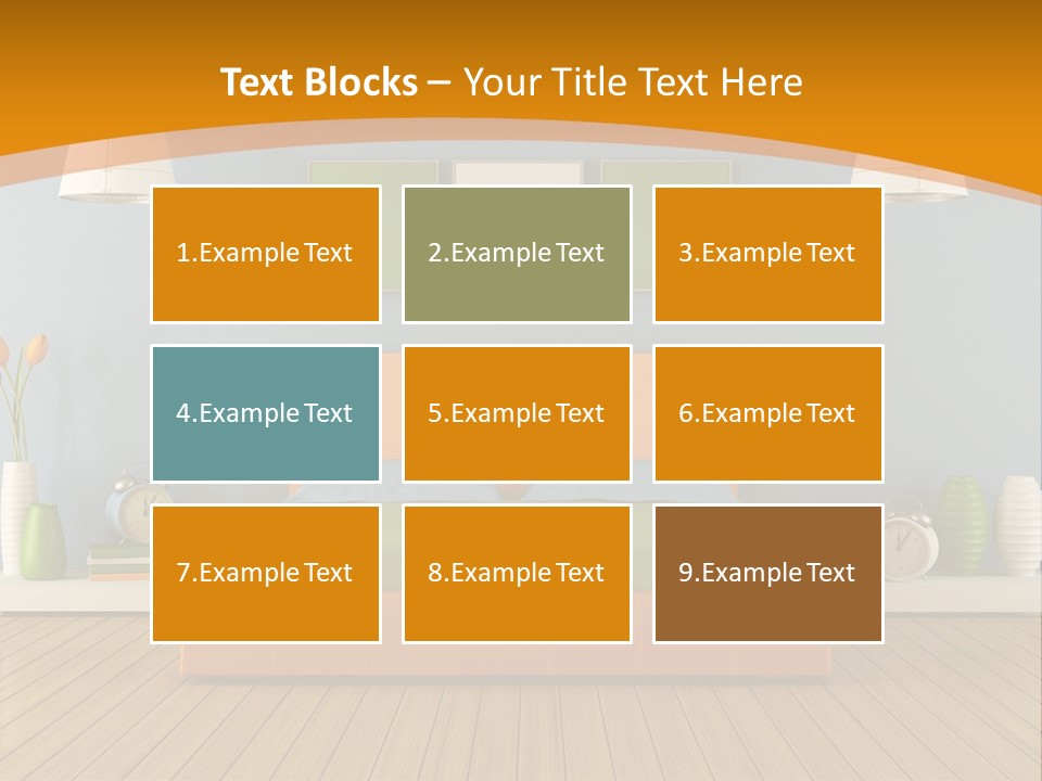 Colorful Contemporary Bedroom PowerPoint Template