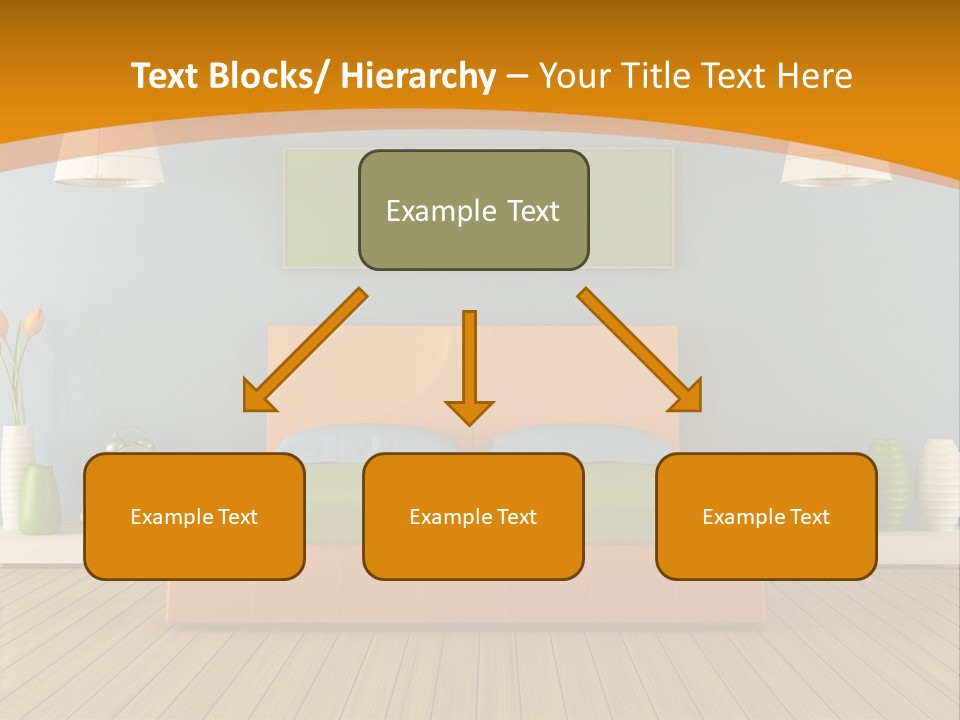 Colorful Contemporary Bedroom PowerPoint Template