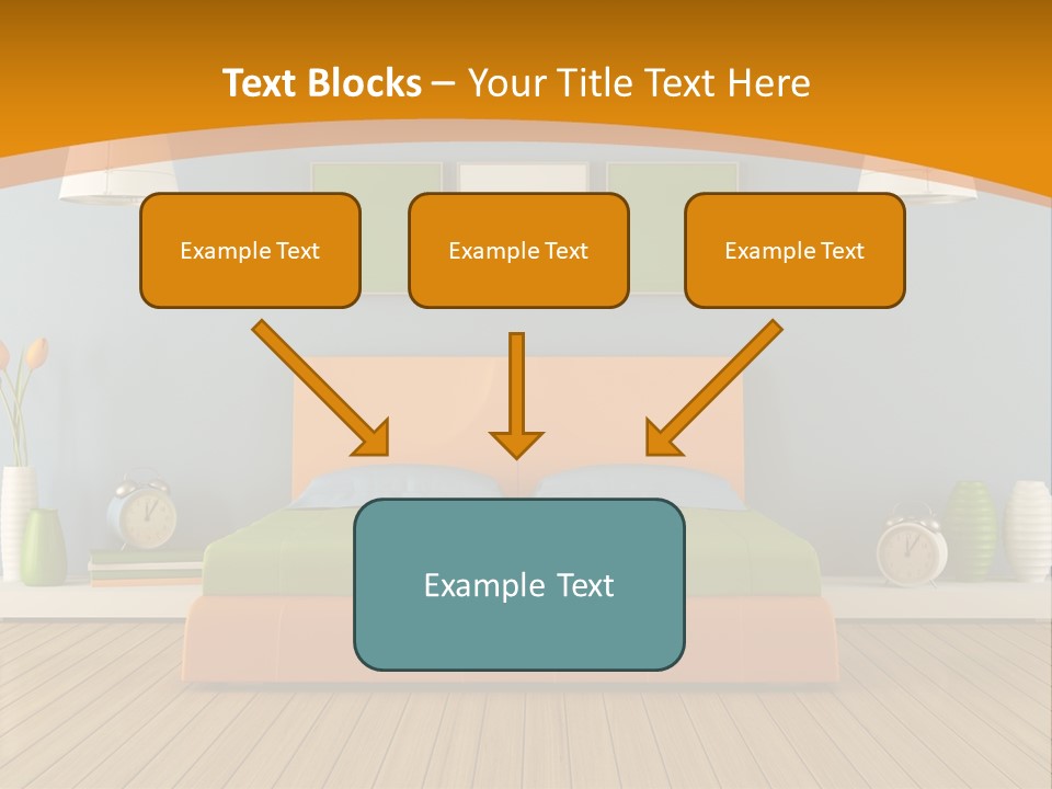 Colorful Contemporary Bedroom PowerPoint Template