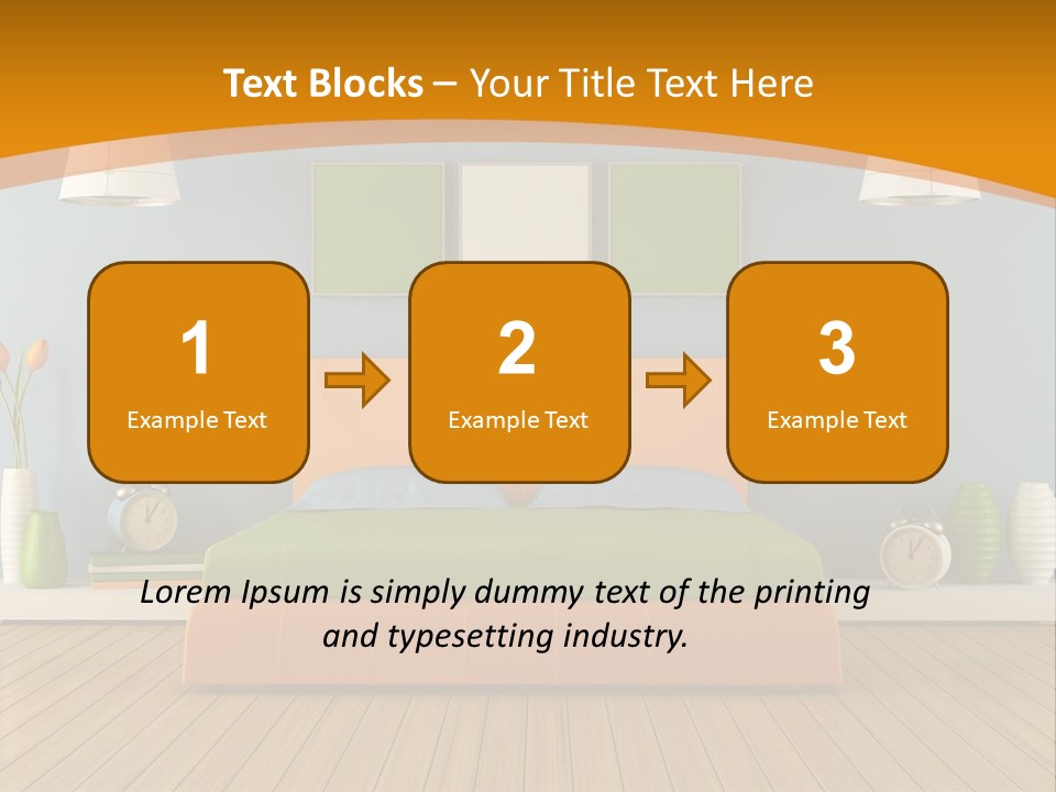 Colorful Contemporary Bedroom PowerPoint Template