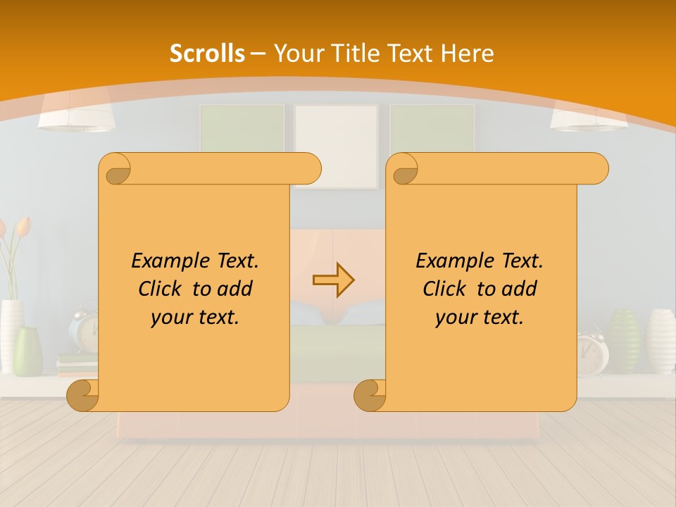 Colorful Contemporary Bedroom PowerPoint Template