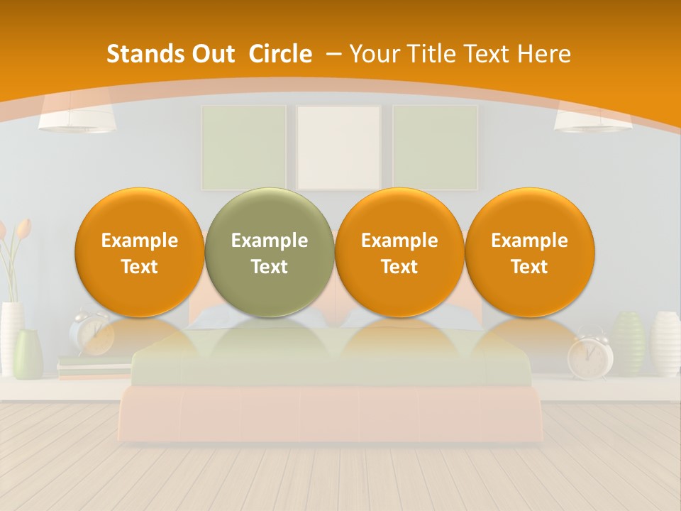 Colorful Contemporary Bedroom PowerPoint Template