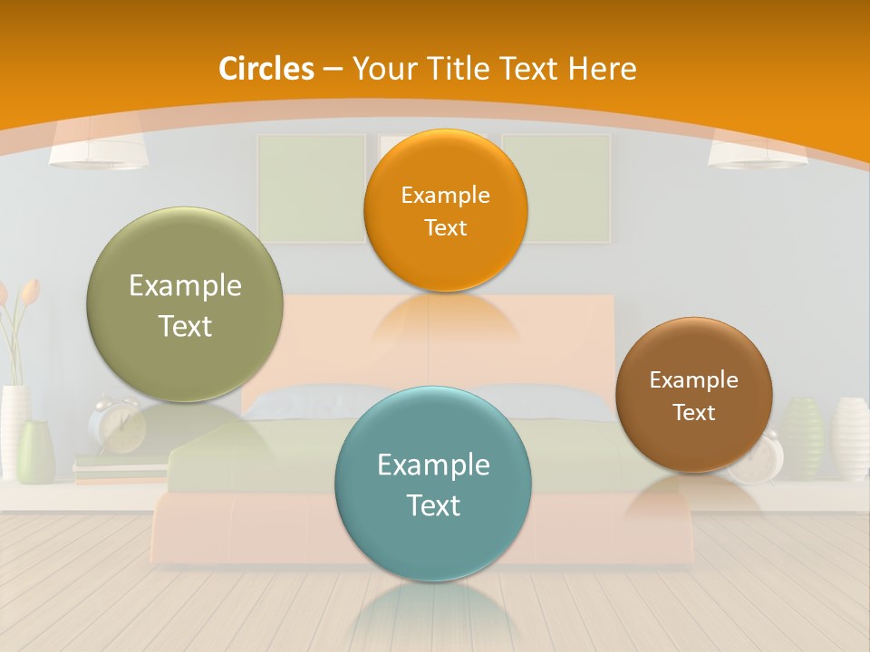 Colorful Contemporary Bedroom PowerPoint Template