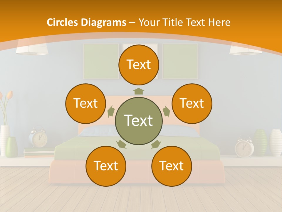 Colorful Contemporary Bedroom PowerPoint Template