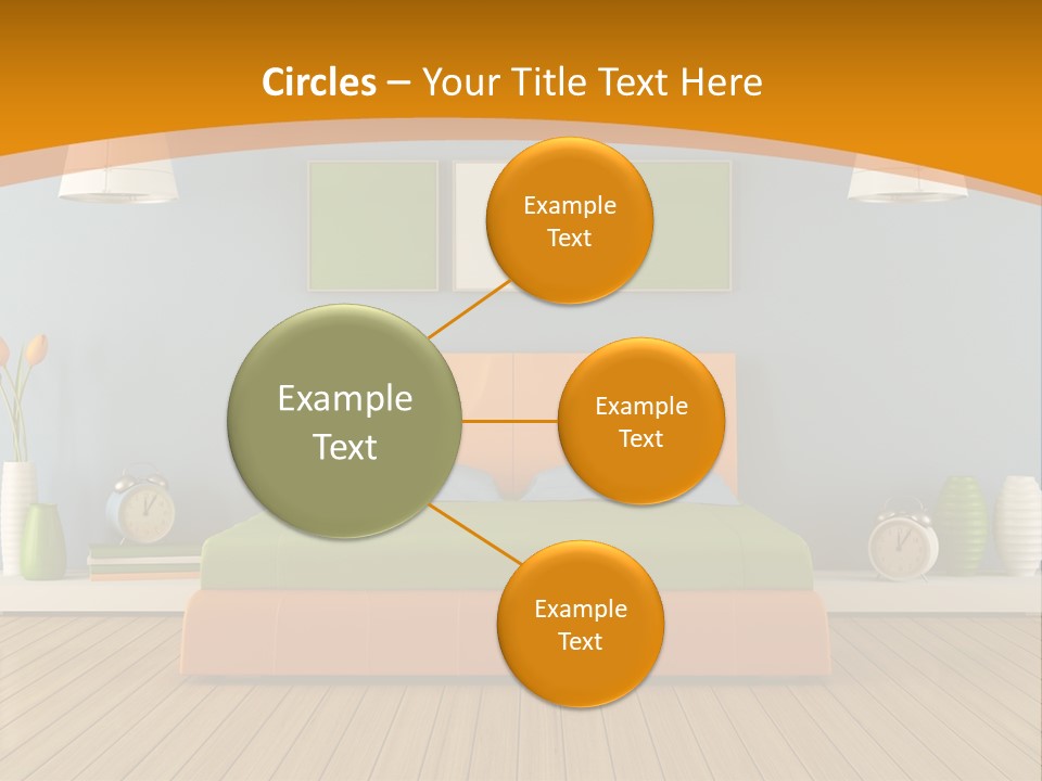 Colorful Contemporary Bedroom PowerPoint Template