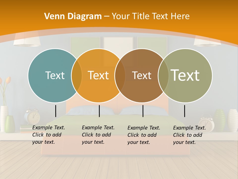 Colorful Contemporary Bedroom PowerPoint Template