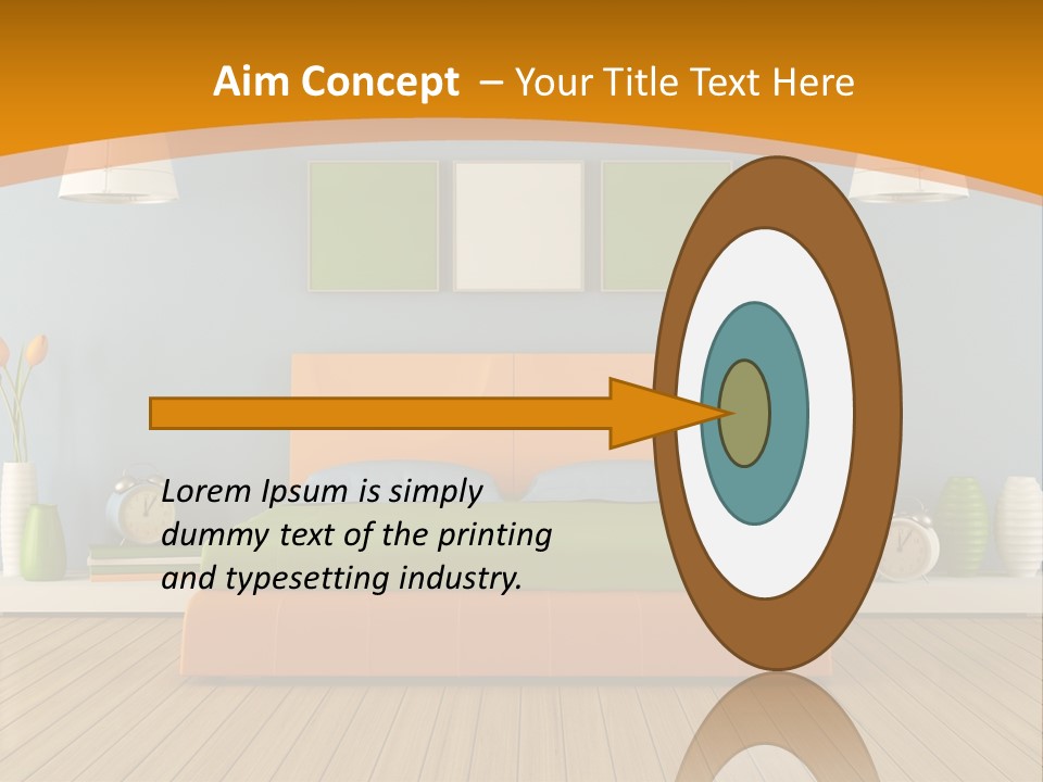 Colorful Contemporary Bedroom PowerPoint Template