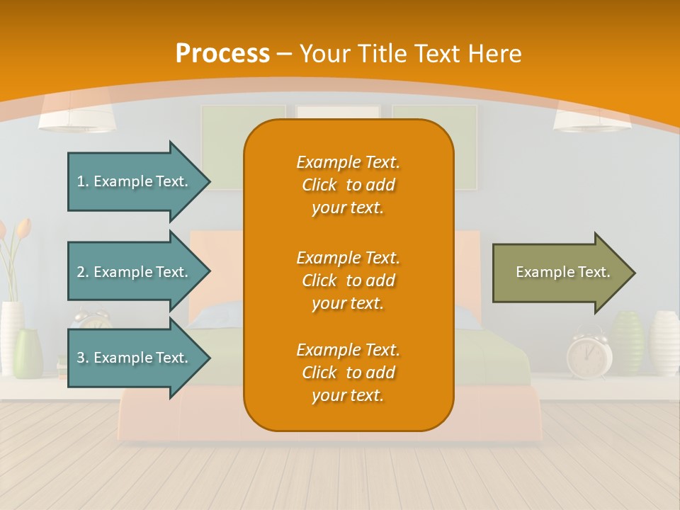 Colorful Contemporary Bedroom PowerPoint Template