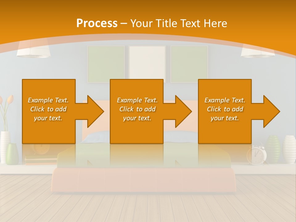 Colorful Contemporary Bedroom PowerPoint Template