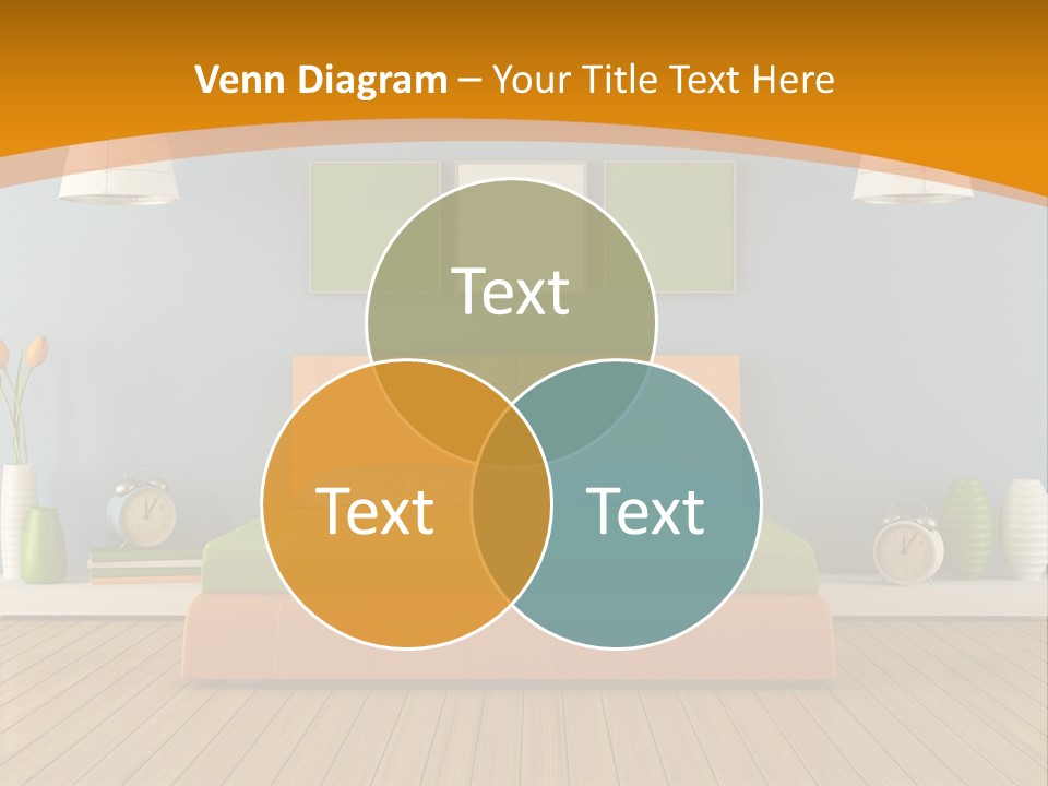 Colorful Contemporary Bedroom PowerPoint Template