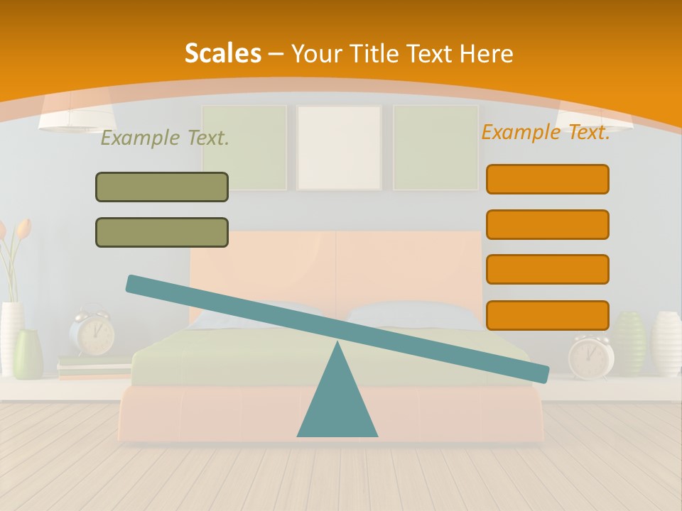 Colorful Contemporary Bedroom PowerPoint Template