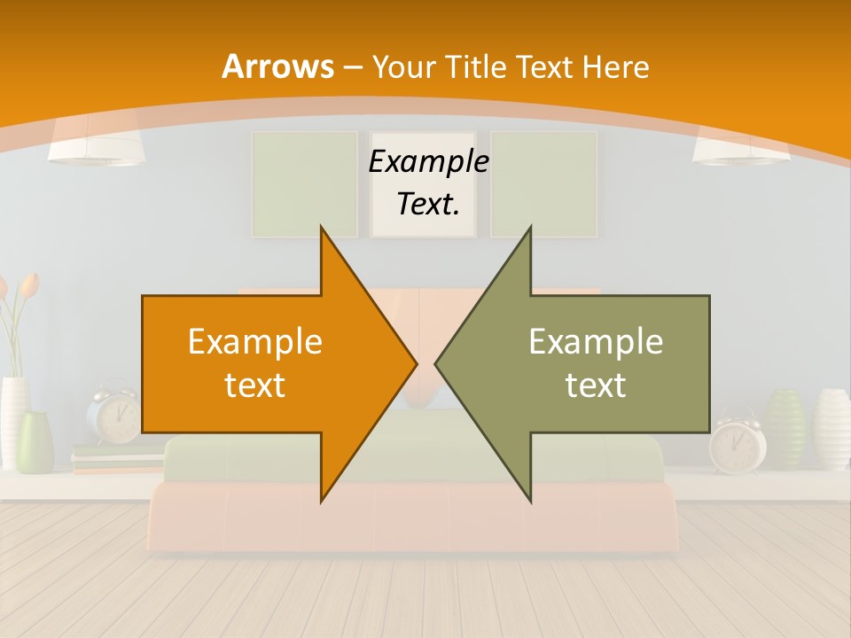 Colorful Contemporary Bedroom PowerPoint Template