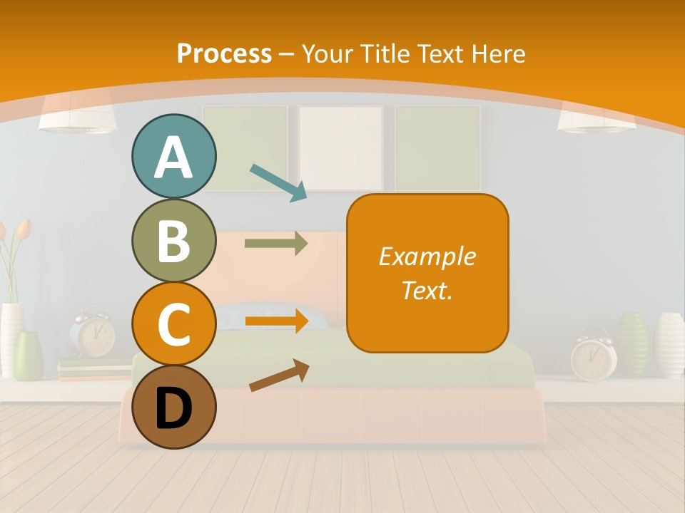 Colorful Contemporary Bedroom PowerPoint Template