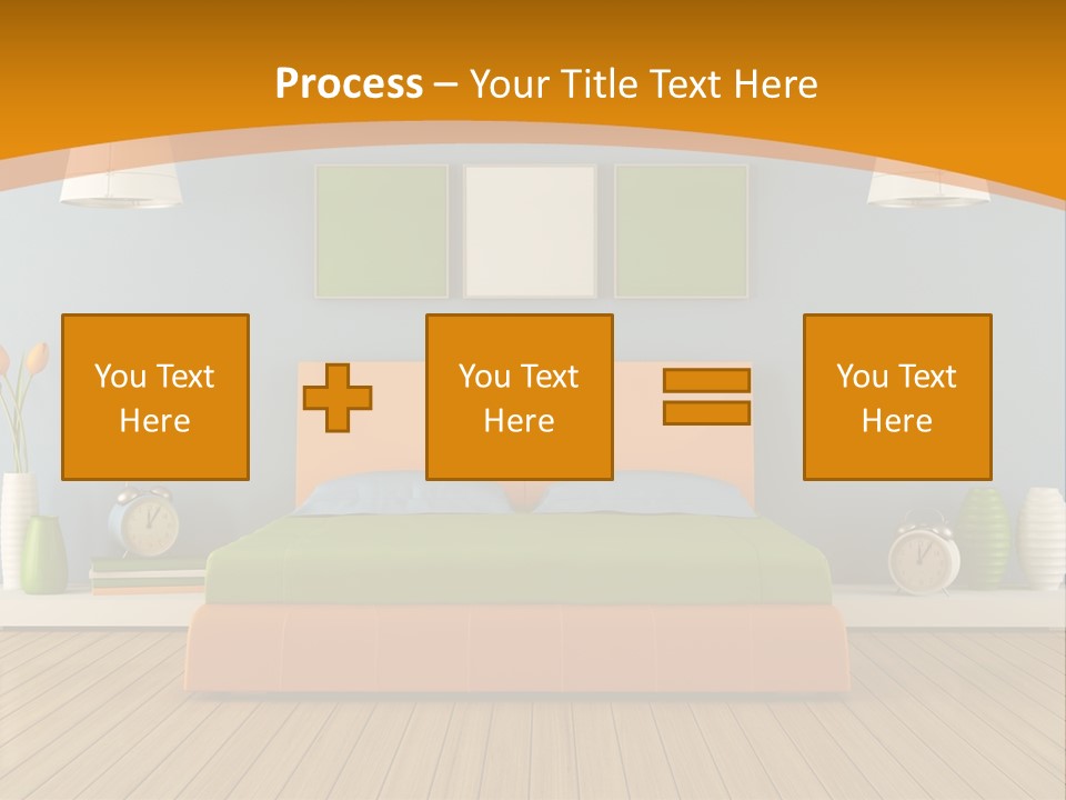 Colorful Contemporary Bedroom PowerPoint Template