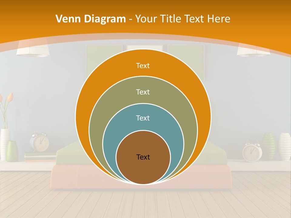 Colorful Contemporary Bedroom PowerPoint Template