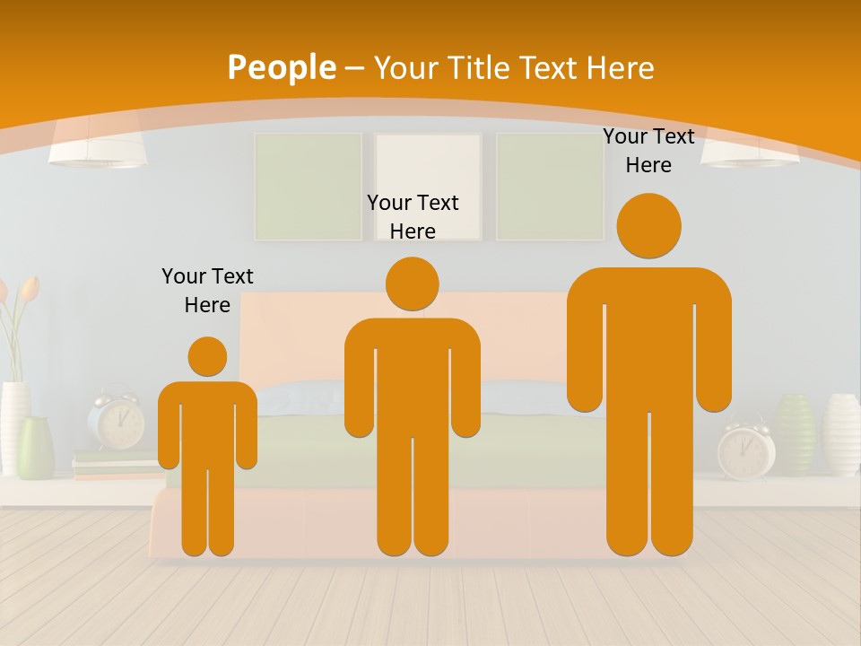 Colorful Contemporary Bedroom PowerPoint Template