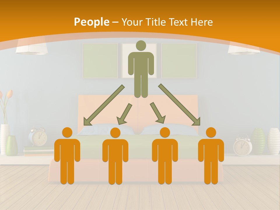 Colorful Contemporary Bedroom PowerPoint Template