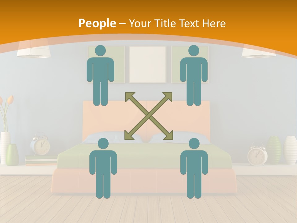 Colorful Contemporary Bedroom PowerPoint Template