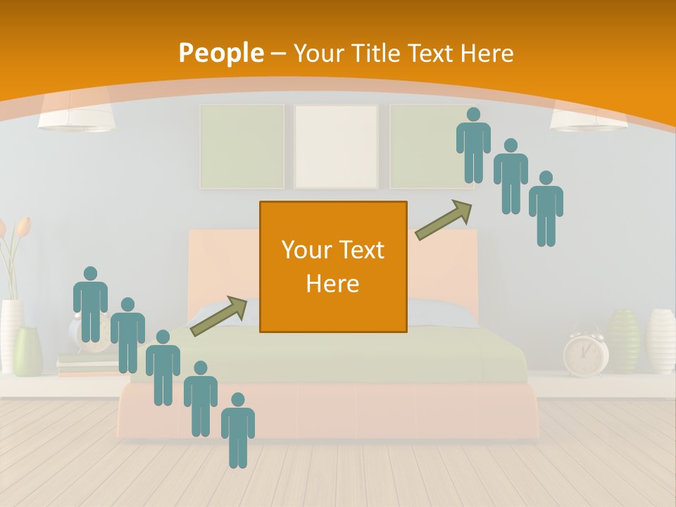 Colorful Contemporary Bedroom PowerPoint Template