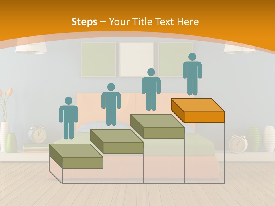 Colorful Contemporary Bedroom PowerPoint Template