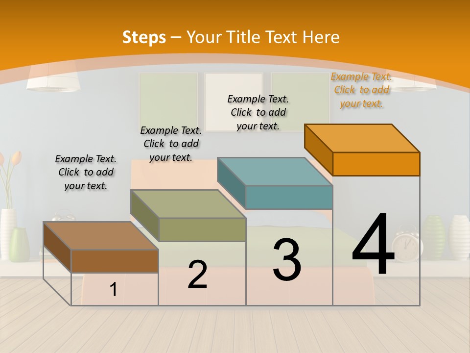 Colorful Contemporary Bedroom PowerPoint Template