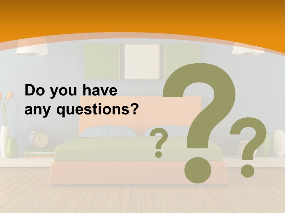 Colorful Contemporary Bedroom PowerPoint Template