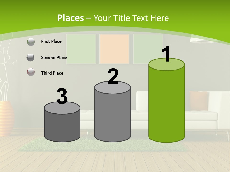 Colorful Modern Living Room PowerPoint Template