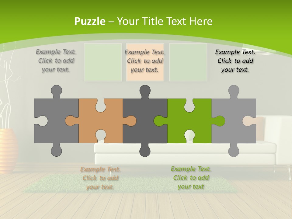 Colorful Modern Living Room PowerPoint Template