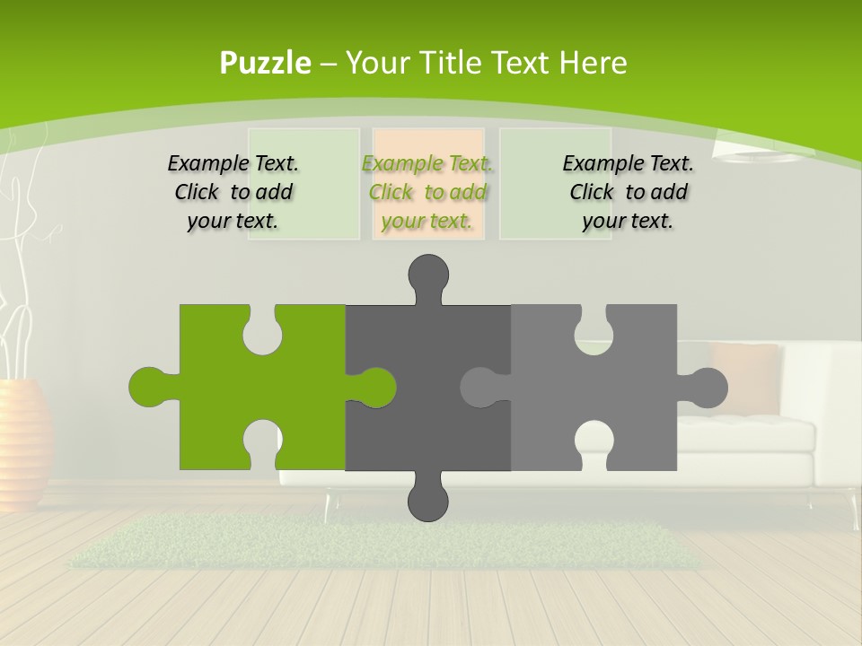 Colorful Modern Living Room PowerPoint Template