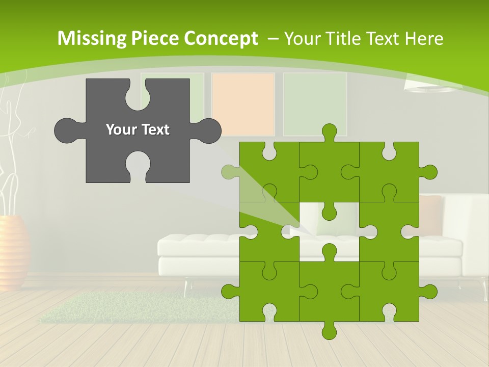 Colorful Modern Living Room PowerPoint Template