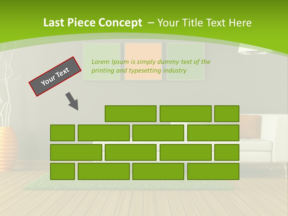 Colorful Modern Living Room PowerPoint Template