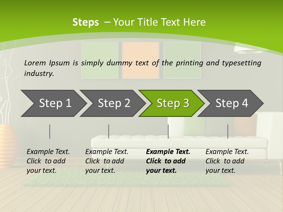Colorful Modern Living Room PowerPoint Template