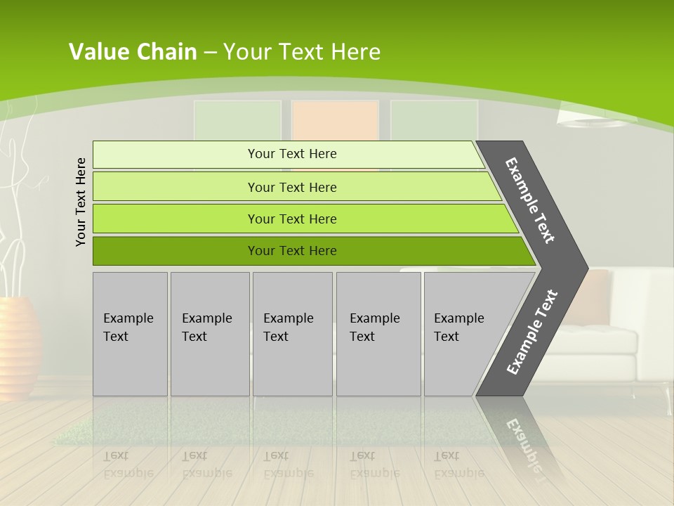 Colorful Modern Living Room PowerPoint Template