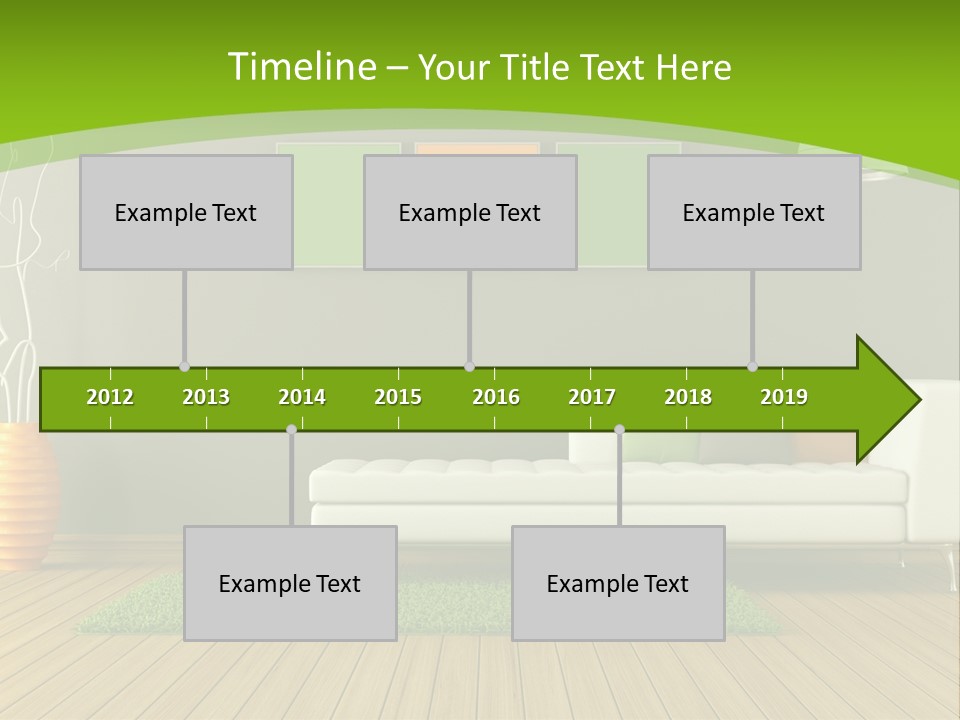 Colorful Modern Living Room PowerPoint Template