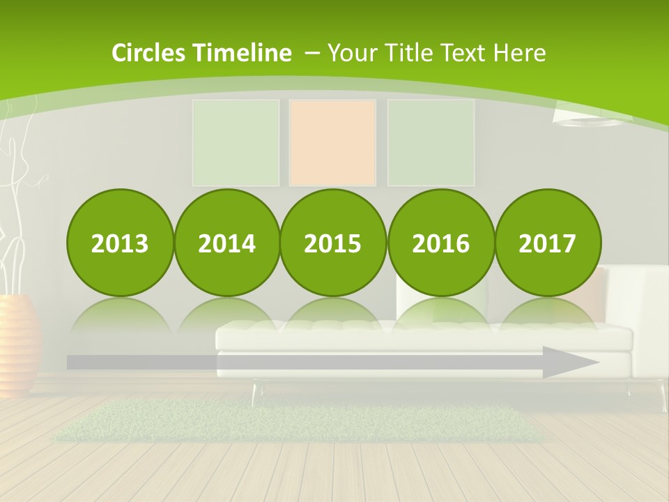 Colorful Modern Living Room PowerPoint Template