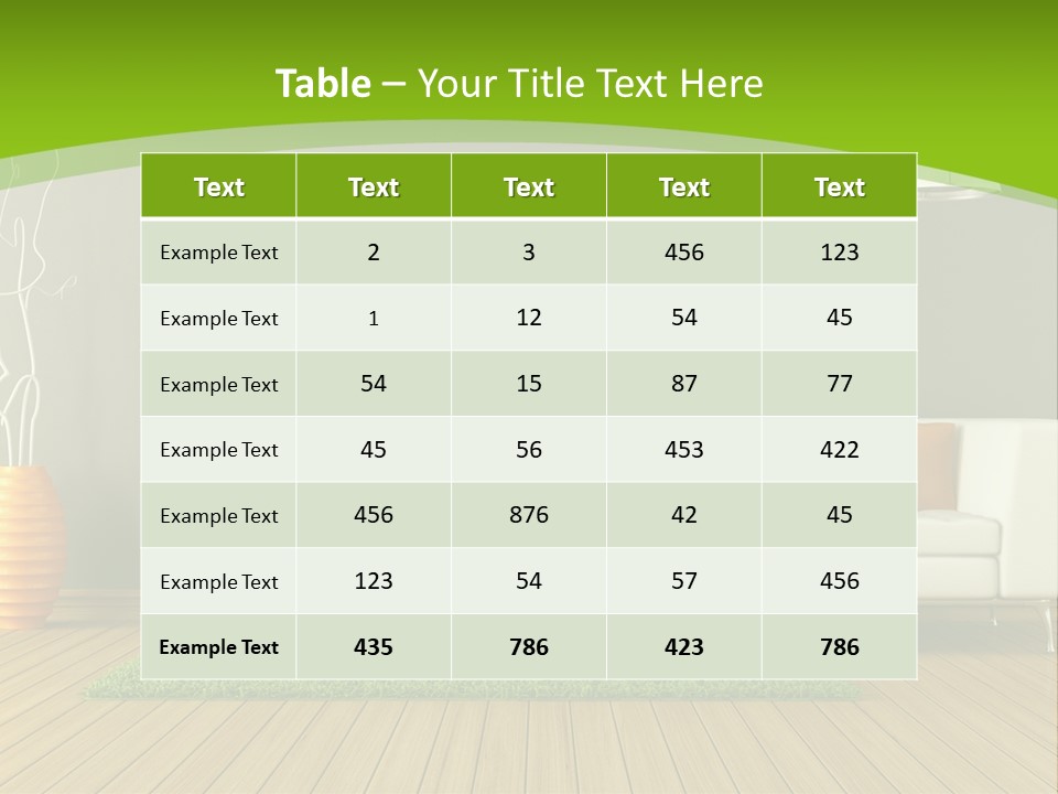 Colorful Modern Living Room PowerPoint Template