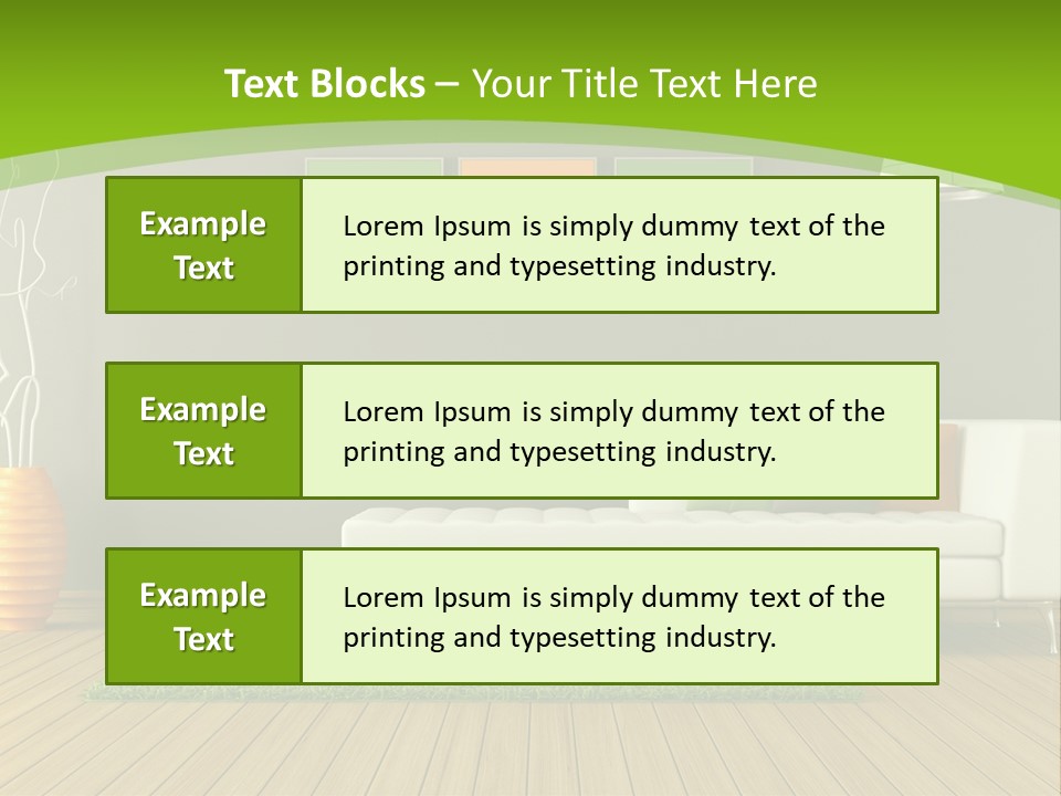 Colorful Modern Living Room PowerPoint Template