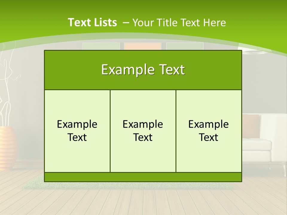Colorful Modern Living Room PowerPoint Template