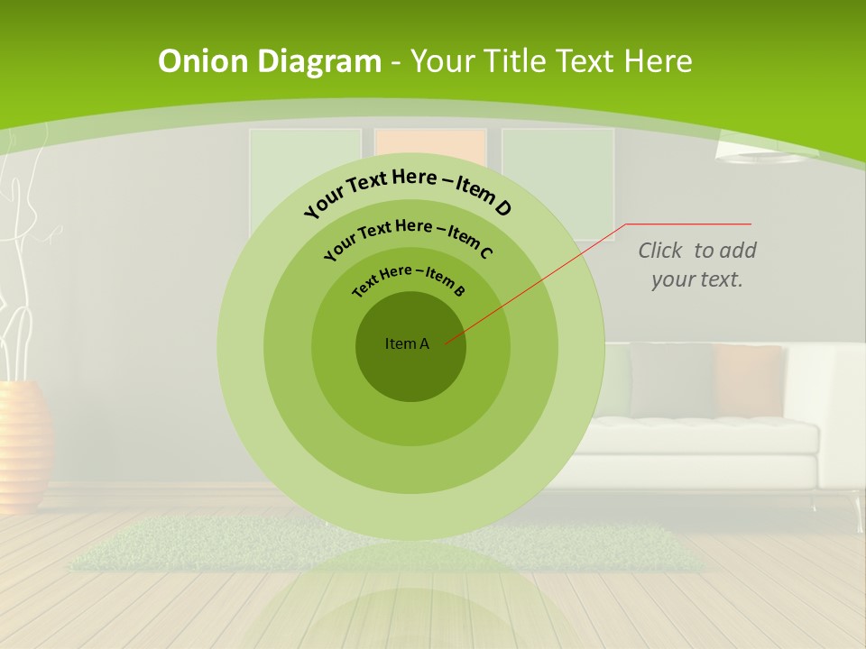 Colorful Modern Living Room PowerPoint Template