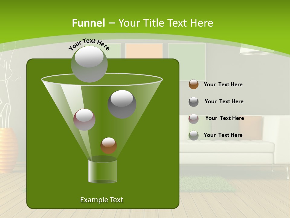 Colorful Modern Living Room PowerPoint Template